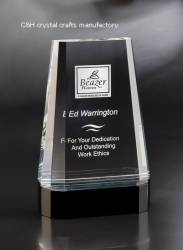 crystal trophy and award