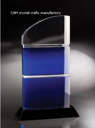 crystal trophy and award