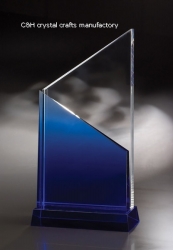 crystal trophy and award