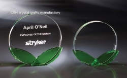 crystal trophy and award