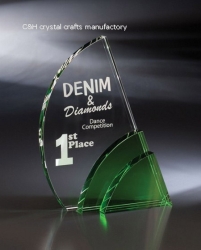 crystal trophy and award