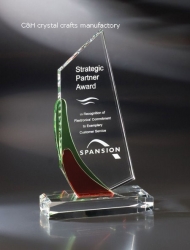 crystal trophy and award