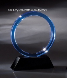 crystal trophy and award