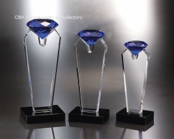 crystal trophy and award