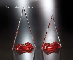 crystal trophy and award
