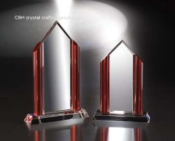 crystal trophy and award
