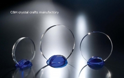 crystal trophy and award