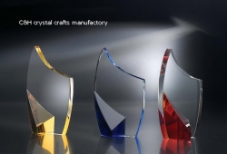 crystal trophy and award