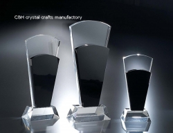 crystal trophy and award