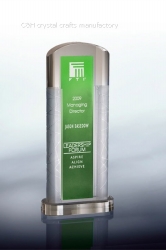 crystal trophy and award